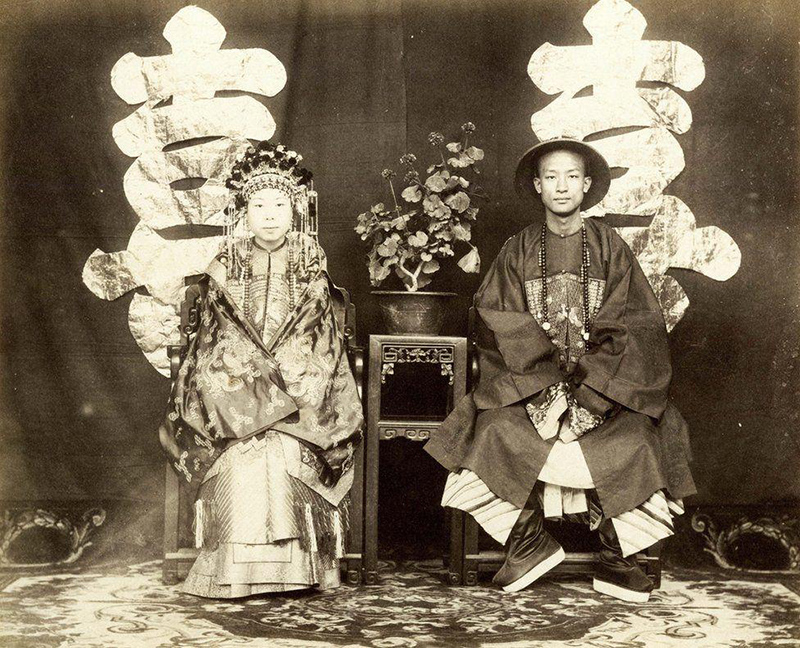 Свадебное фото династии Цин.