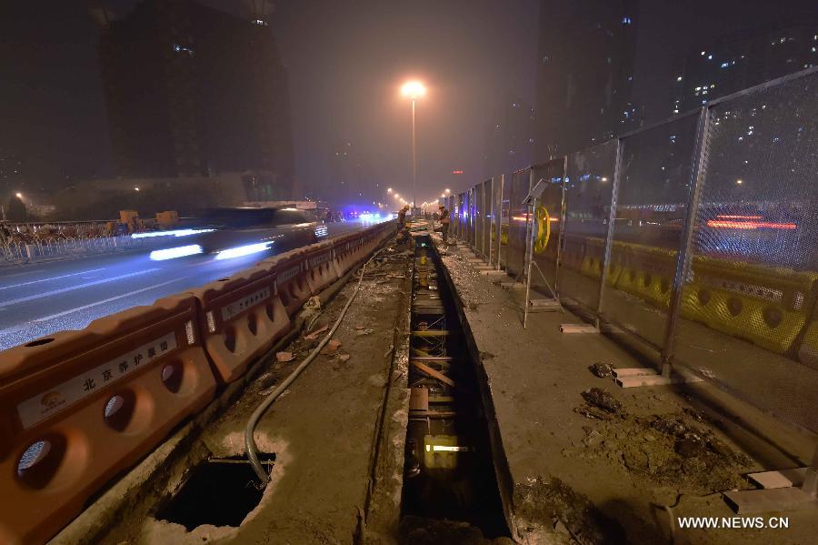 В Пекине менее чем за двое суток проведена замена конструкции автодорожного моста