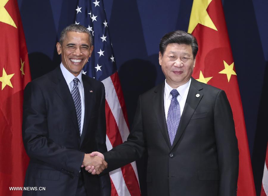 Председатель КНР Си Цзиньпин провел встречу с президентом США Бараком Обамой в Париже