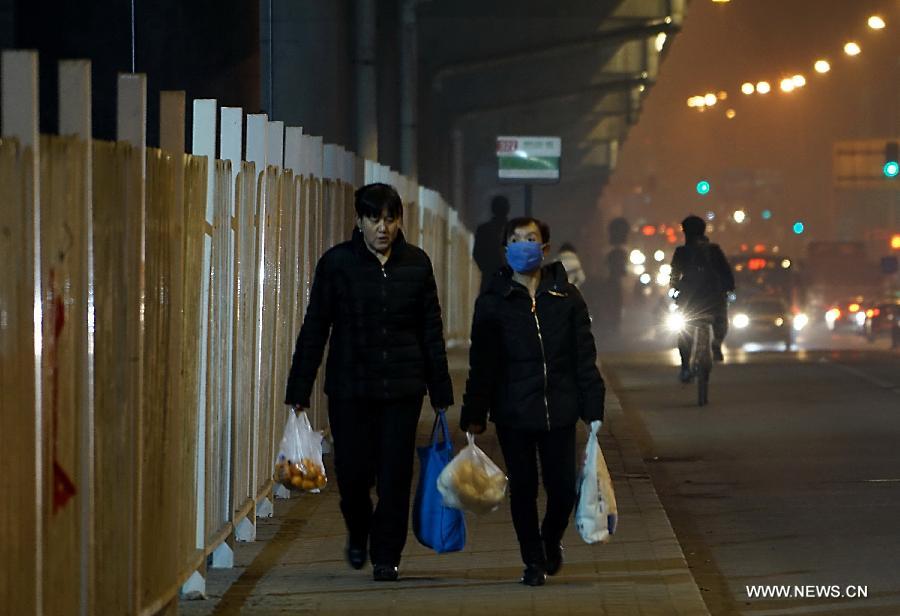 В Пекине впервые объявлен "красный" уровень предупреждения о серьезном загрязнении воздуха
