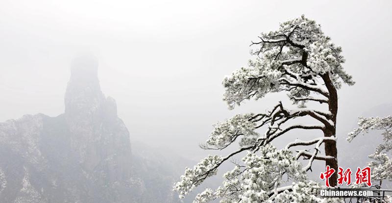 Снежные пейзажи в живописном районе Шэньсяньцзюй провинции Чжэцзян