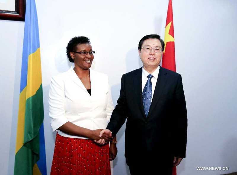 Чжан Дэцзян совершил официальный и дружественный визит в Руанду