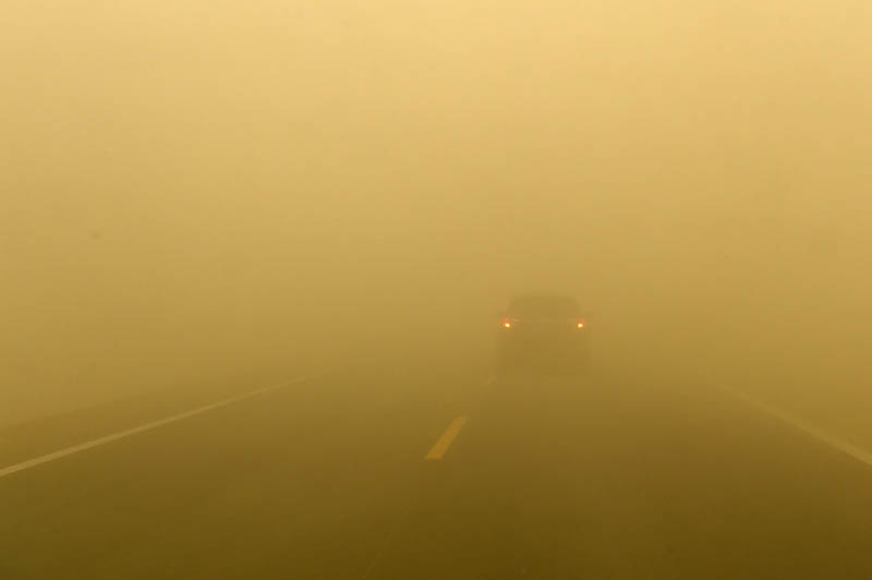 Крупная пыльная буря накрыла провинцию Ганьсу