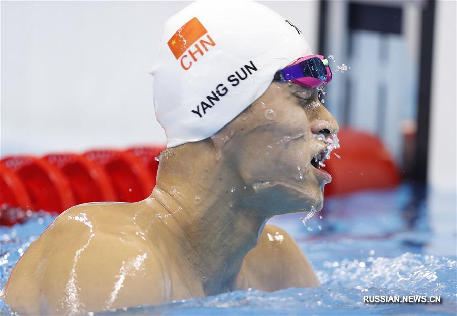 Олимпиада-2016 -- Плавание: Сунь Ян -- серебряный призер в плавании вольным стилем на 400 м