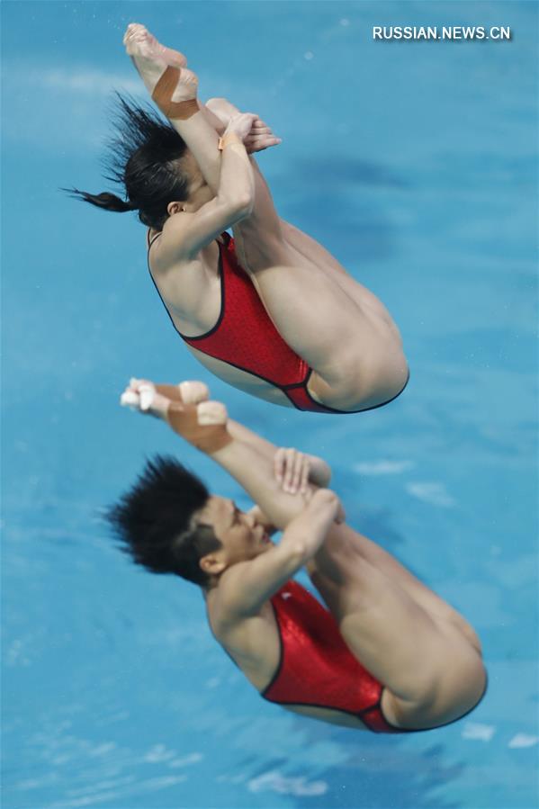 Олимпиада-2016 -- Прыжки в воду: Китаянки У Минься и Ши Тинмао завоевали золотые медали в синхронных прыжках с трёхметрового трамплина
