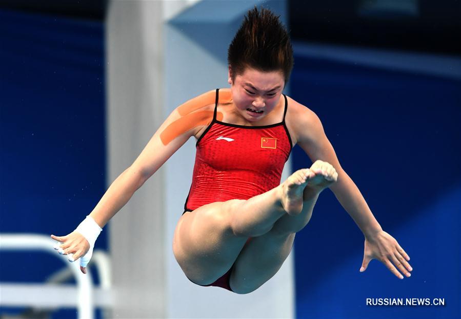 Китаянки Жэнь Цянь и Сы Яцзе завоевали "золото" и "серебро" Олимпийских игр в прыжках в воду