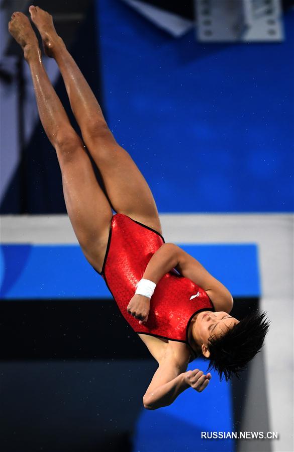 Китаянки Жэнь Цянь и Сы Яцзе завоевали "золото" и "серебро" Олимпийских игр в прыжках в воду