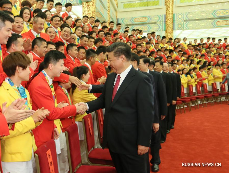Руководители Китая встретились с китайскими олимпийцами