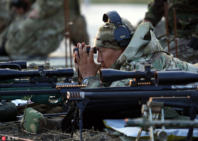 Китайский отряд спецназа принял участие в Международных соревнованиях снайперов в Краснодарском крае