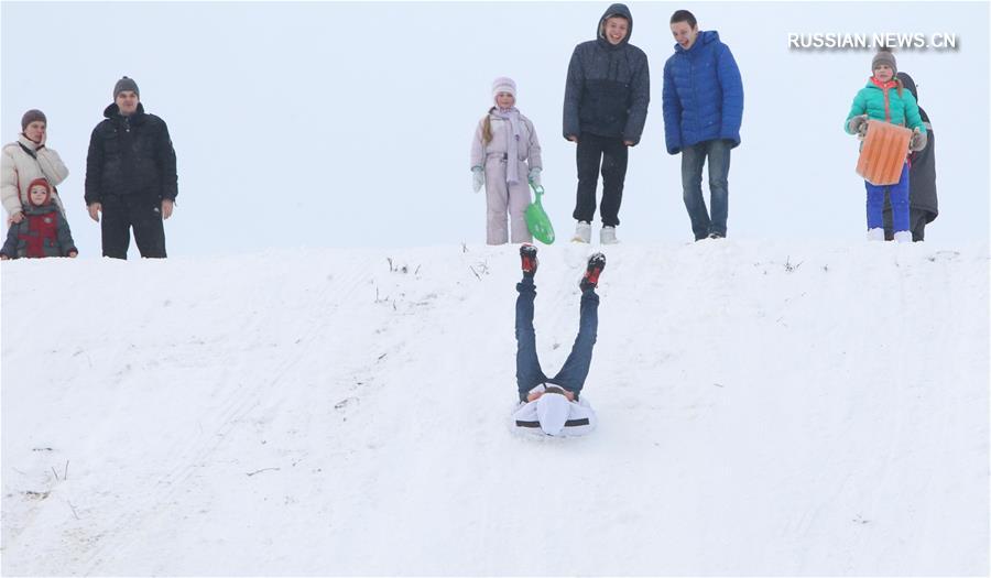 Всемирный день снега в минском горнолыжном центре "Солнечная долина"