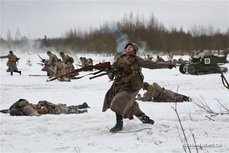 Военно-исторический фестиваль "Зимняя Война. Как это было" прошел под Санкт-Петербургом