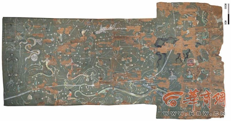 В китайской гробнице династии Хань обнаружен самый целостный в истории рисунок с изображением 28 звездных домов