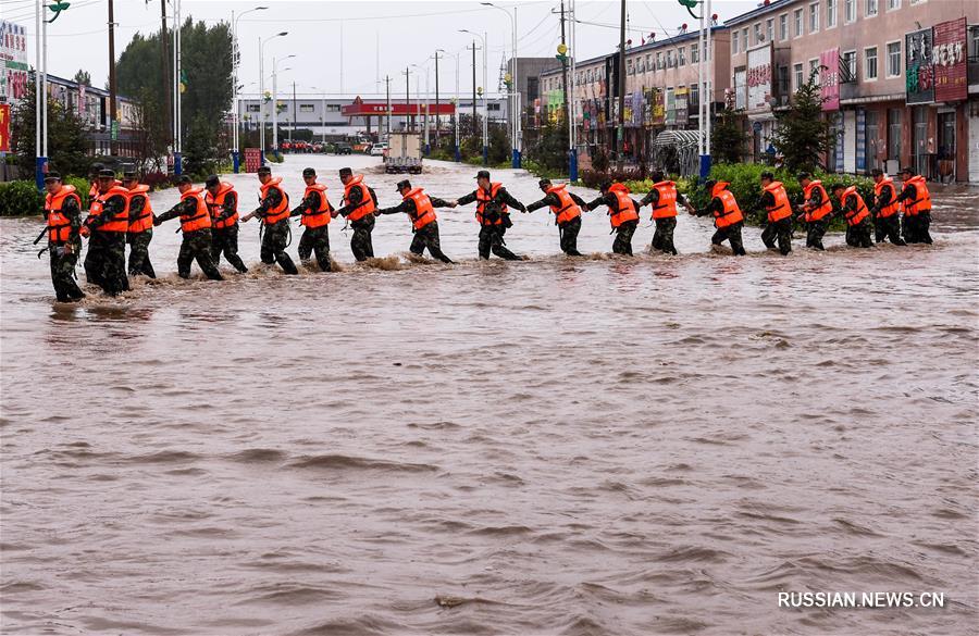 Сильные ливни стали причиной наводнения в Юнцзи провинции Цзилинь