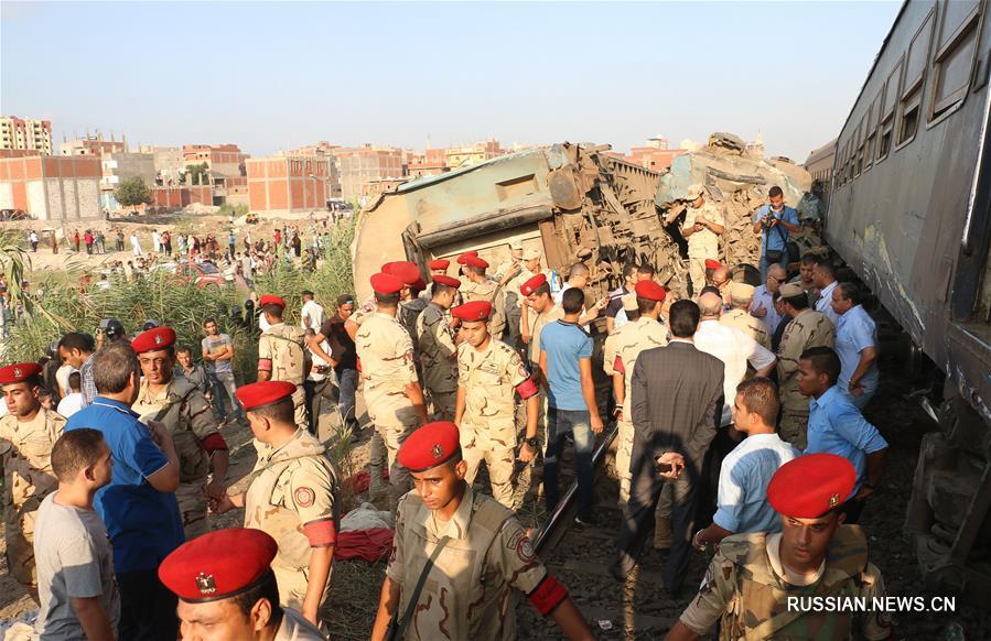 Число жертв столкновения поездов в Египте достигло 49 человек