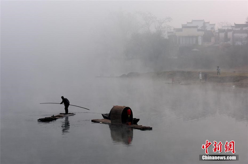 Утренний пейзаж "самой красивой деревушки" Китая