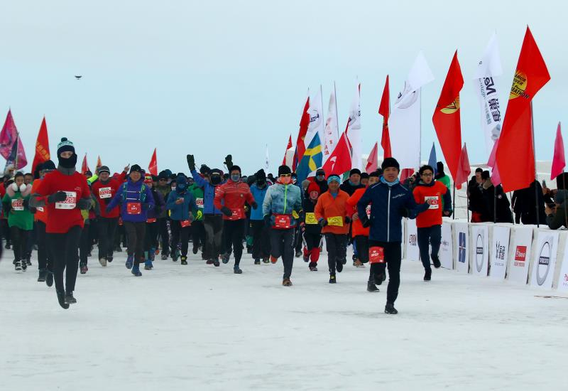 Ледовый марафон прошел в провинции Хэйлунцзян