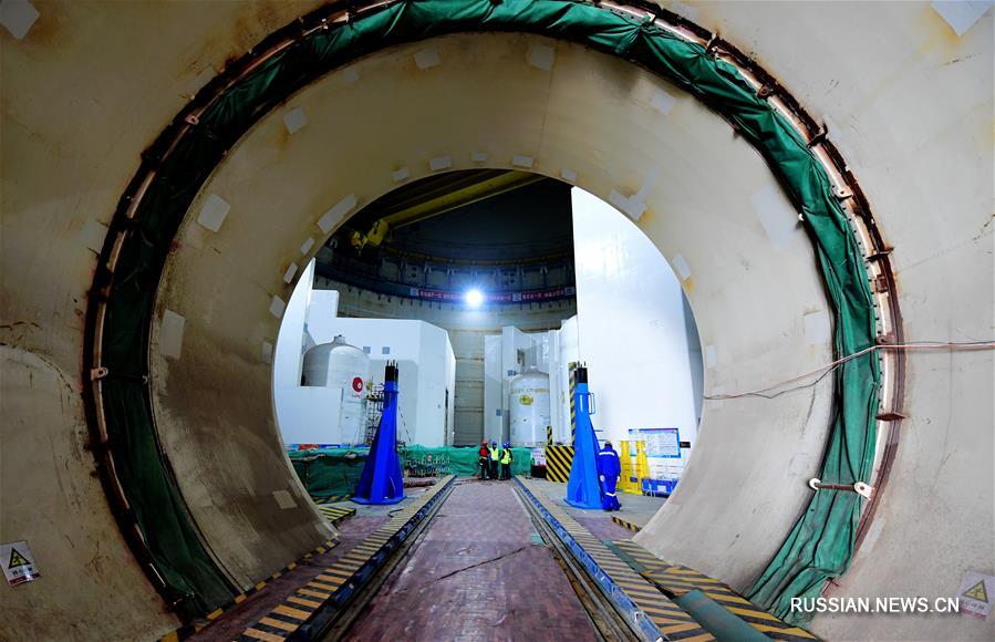 На Фуцинской АЭС началась установка корпуса ядерного реактора "Хуалун-1"