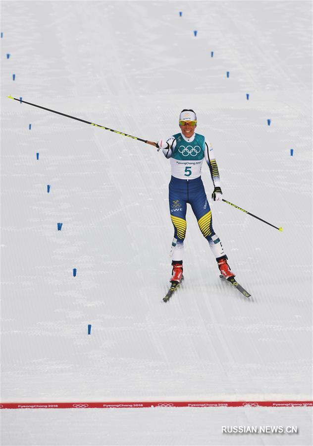 Шведская лыжница Шарлотт Калла завоевала первое золото зимней Олимпиады-2018