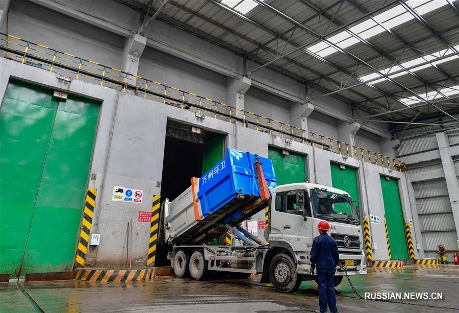 Превращение мусора в электричество на МСЭС в Чунцине 