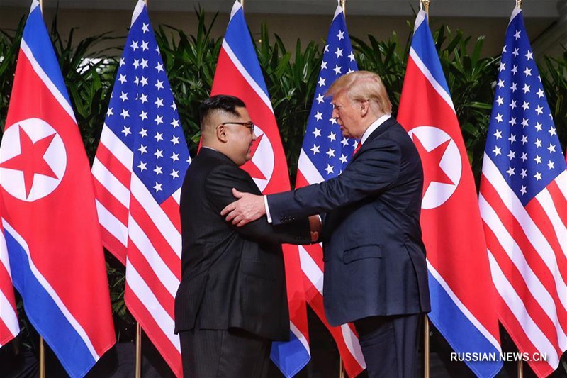 Ким Чен Ын и Дональд Трамп встретились в Сингапуре
