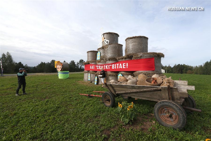 Композиции из соломы украсили дороги в Беларуси