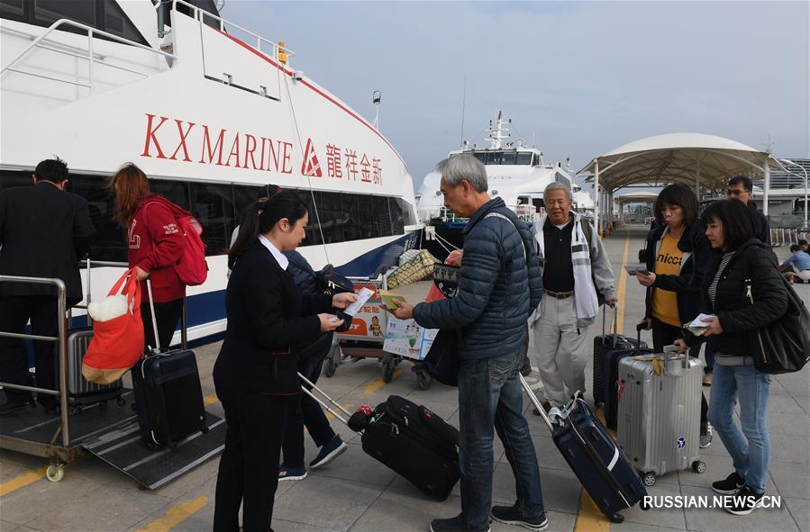 Объем пассажироперевозок по морскому маршруту Сямэнь-Цзиньмэнь достиг рекордного уровня