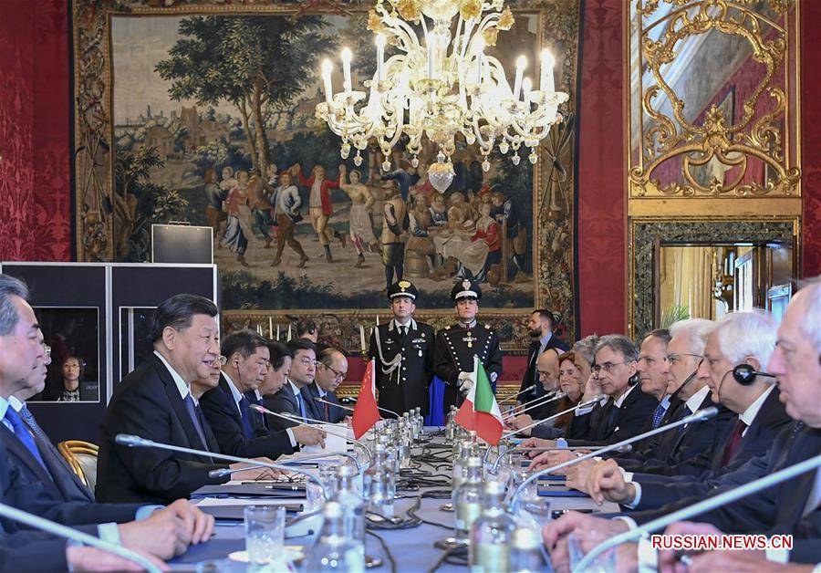 Си Цзиньпин провел переговоры с президентом Италии С.Маттареллой