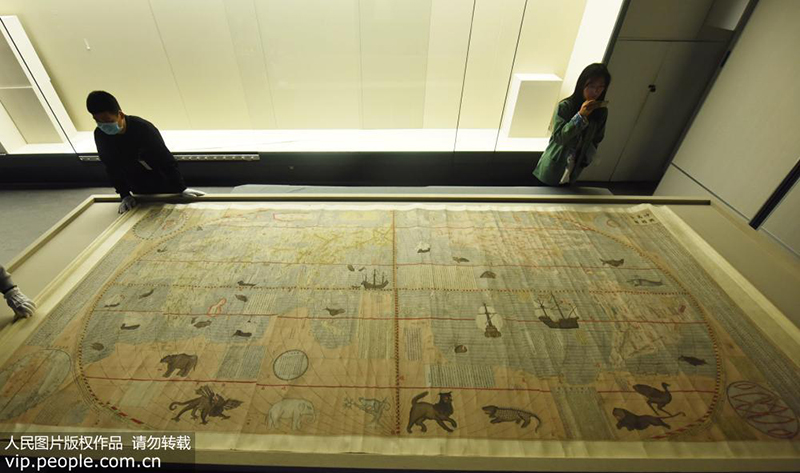 Самая старая в Китае нарисованная карта мира представлена в Ханчжоу 