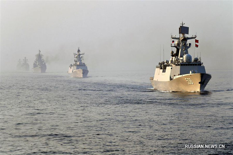 В Циндао завершились китайско-российские военно-морские учения "Морское взаимодействие-2019"