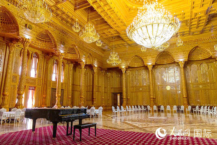 Вид места проведения саммита ШОС в Душанбе Дворца Навруз 