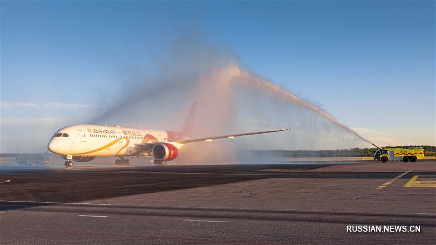 Китайская авиакомпания Juneyao Airlines открыла прямое авиасообщение Шанхай - Хельсинки