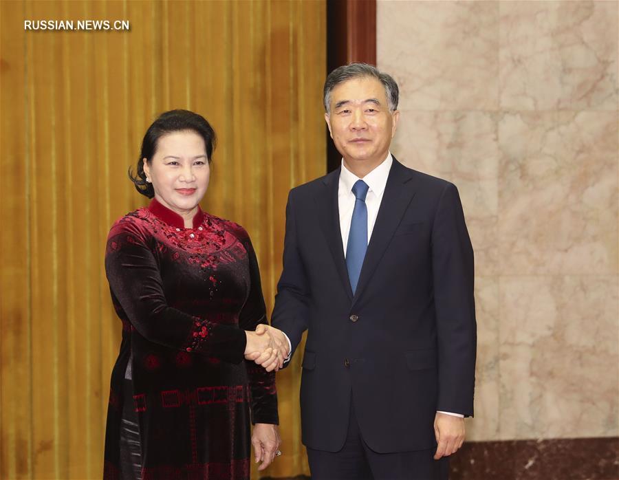 Ван Ян встретился с председателем парламента Вьетнама Нгуен Тхи Ким Нган