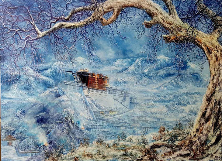 Дворец Потала на картинах китайского художника Хуан Цзялиня