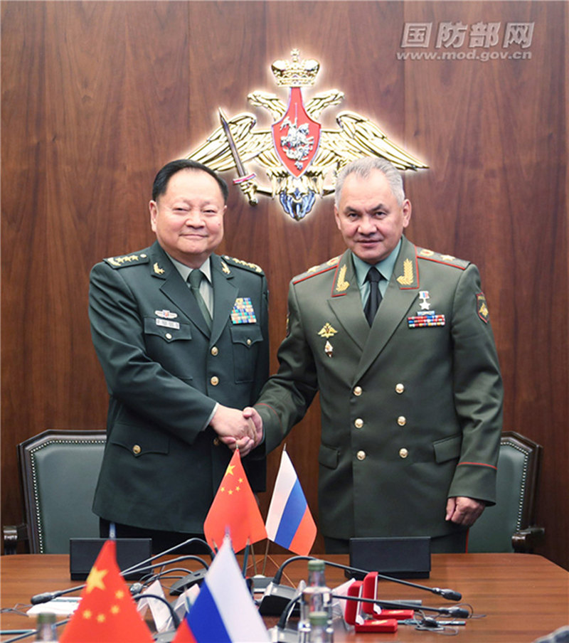 Чжан Юся провел переговоры с министром обороны РФ С. Шойгу
