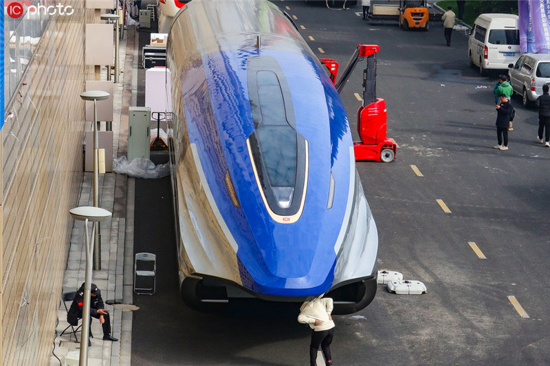 Высокоскоростный поезд на магнитной подушке появился на выставке города Ханчжоу