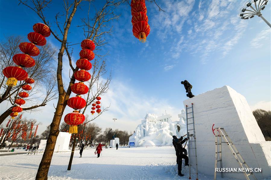 В Харбине открылся международный конкурс снежной скульптуры