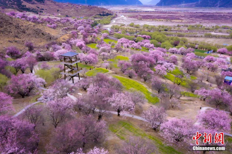 Живописный город Ньинчи в Тибете в Юго-Западном Китае