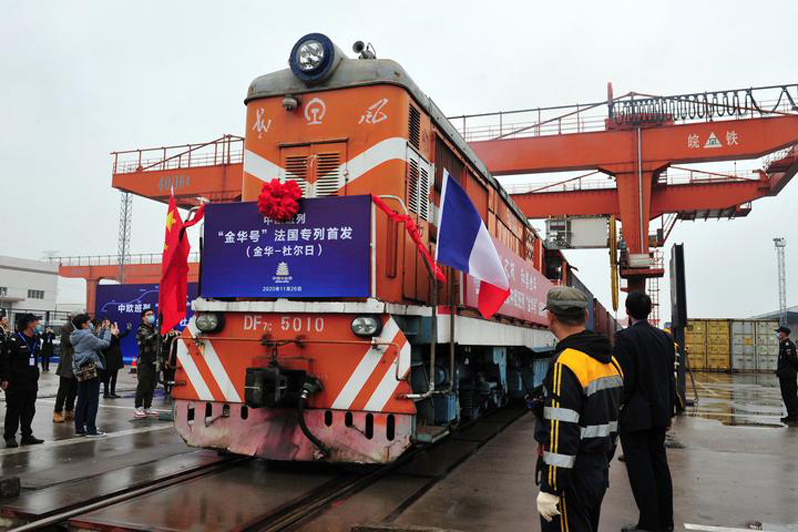 Китай отправил первый грузовой поезд «Цзиньхуа» во Францию