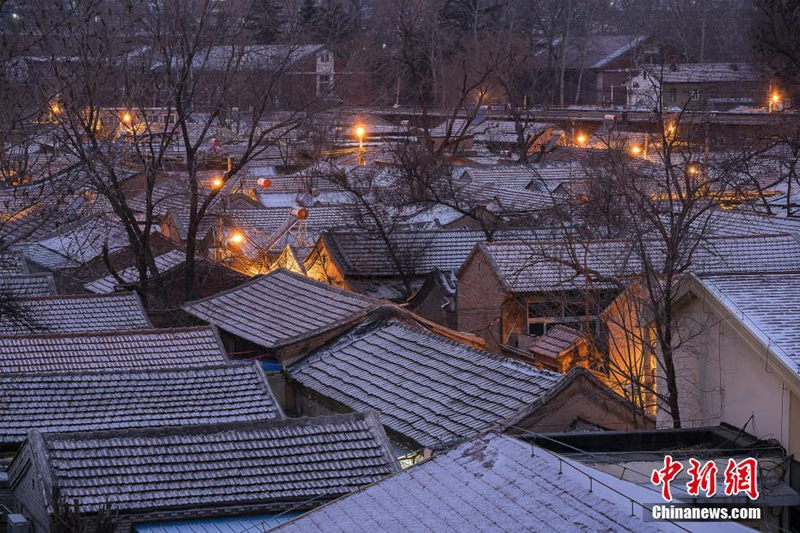 В Пекине выпал первый снег 2021 г.