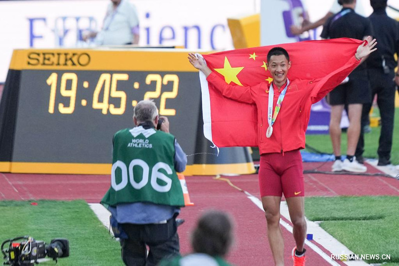Ван Цзянань выиграл золото в прыжках в длину на ЧМ-2022 по легкой атлетике