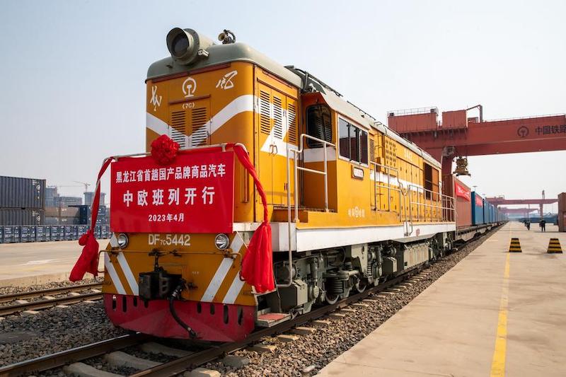 Из провинции Хэйлунцзян отправился первый грузовой поезд Китай-Европа с автомобилями китайских брендов