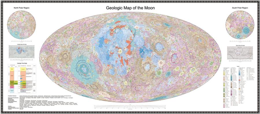 В Китае был опубликован первый в мире набор геологических карт Луны высокой четкости
