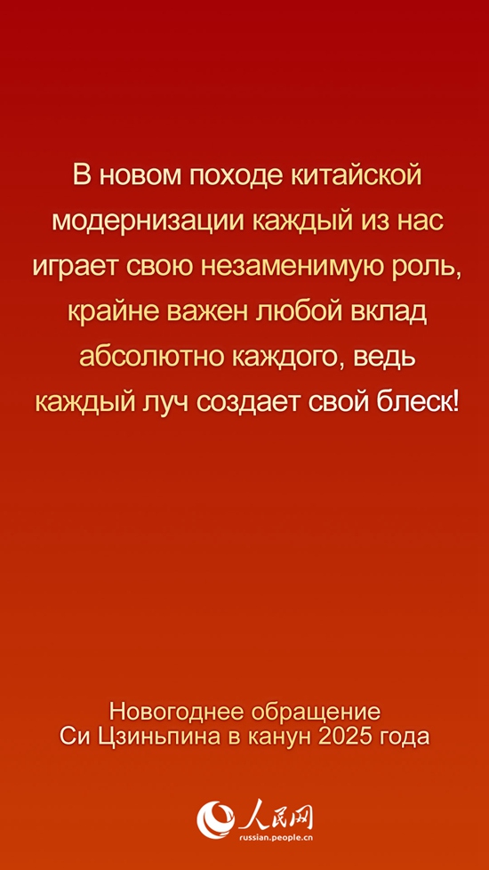 Новогоднее обращение Председателя КНР Си Цзиньпина в канун 2025 года