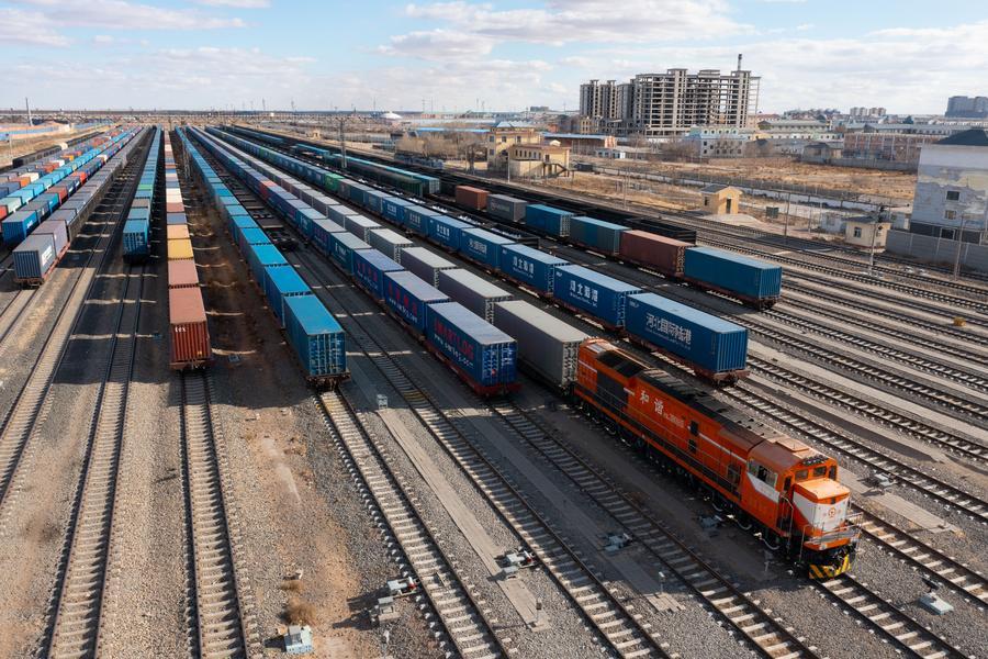 За первый квартал 2026 года через ж/д КПП Эрэн-Хото прошло рекордное количество поездов Китай-Европа